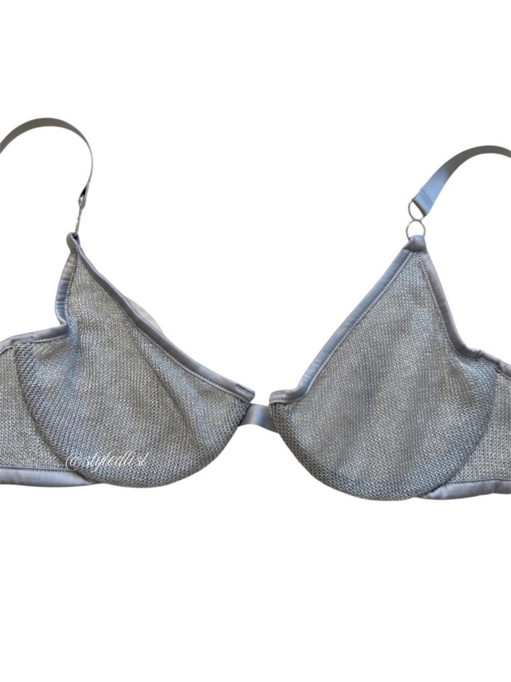 Victoria’s Secret Mesh Bra Silver 32D NWOT
